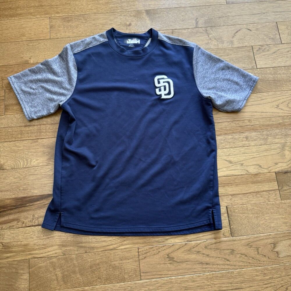 MLB Padres - Majestic Cool Base T-Shirt Blue Mens XL Warm Up Bp